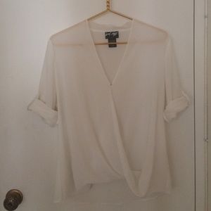 white silky blouse