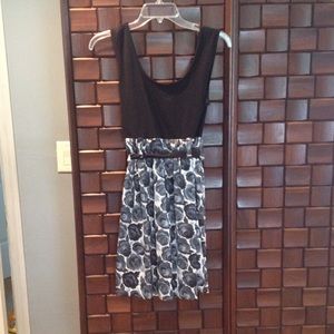 Black Dress With Patterned Bottom