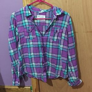 Long sleeved flannel top