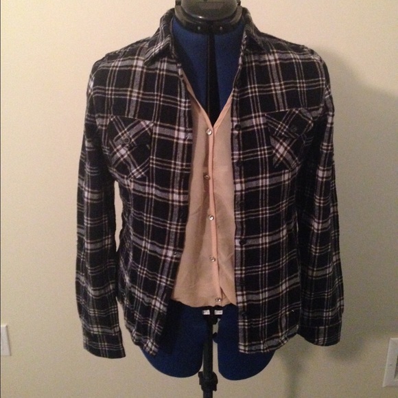 Black and and white plaid flannel