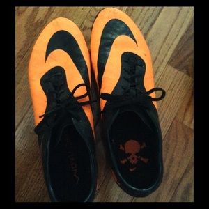 Nike hypervenom cleats men's 11.5 orange/black