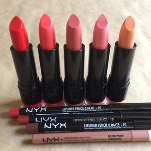 NYX Lipstick Makeup Cosmetics Bundle NEW