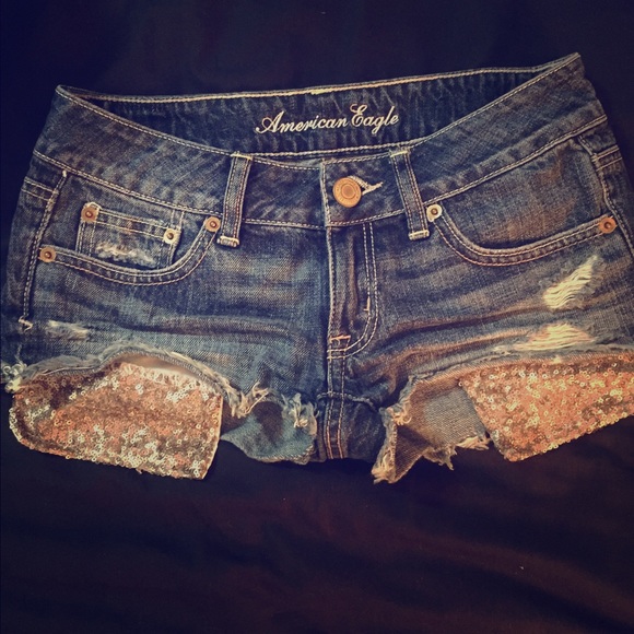 AE shorts with gold pockets