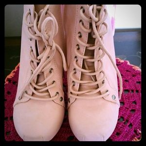 Charlotte Russe Pink Booties