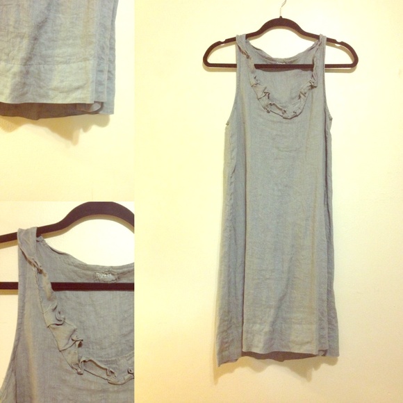 Dark-grey linen dress