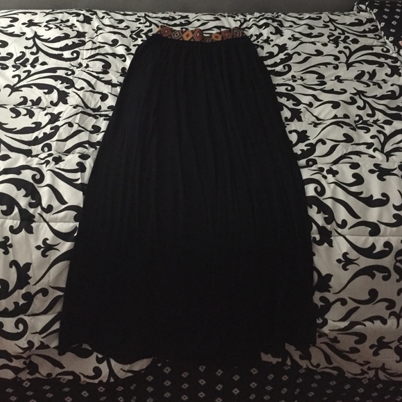 Black maxi skirt