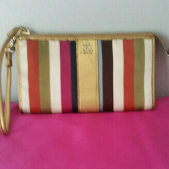 Coach Julia Legacy Striped Wristlet  (large)