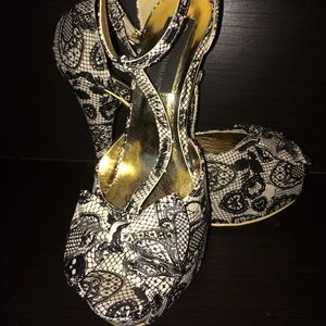 T-Strap Peek Toe Heels