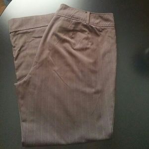 Brown pinstripe career pants