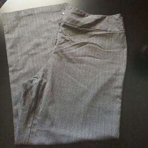 Grey pinstripe career pants