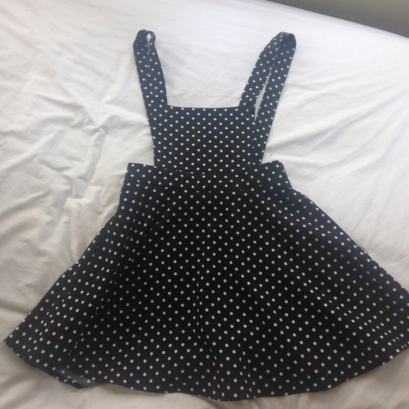 Polka dot overall dress!