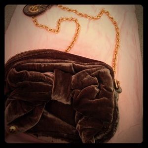 🎀 Authentic Juicy Velour Brown Bow Bag 🎀