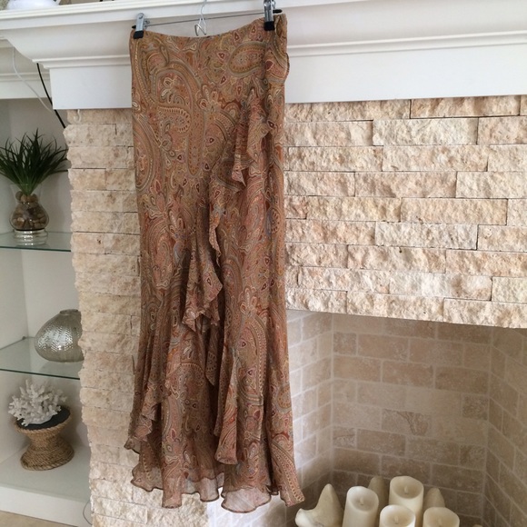 100% Silk Lauren by Ralph Lauren Skirt