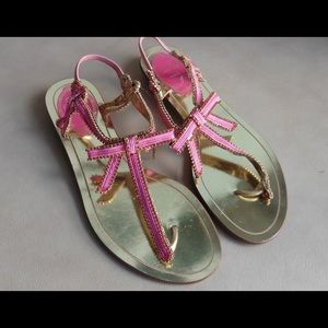 Pink Rene Caovilla Sandals