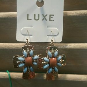 Gold Cross Earrings