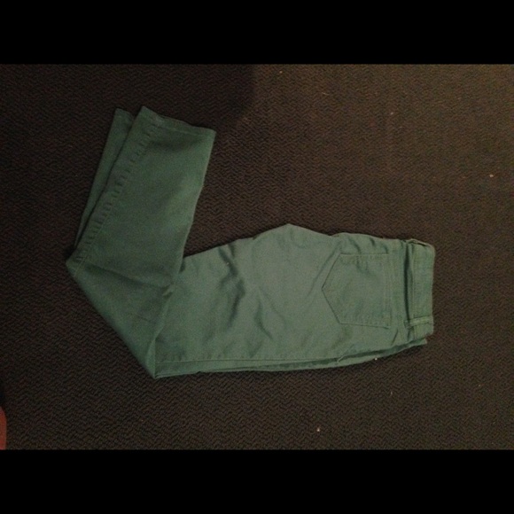 Emerald green skinny jeans