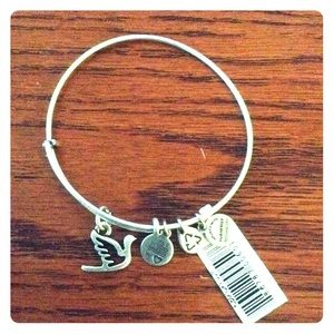 Alex and Ani Sacred Dove Silver Bracelet