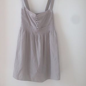 Silk crossback top with button detail