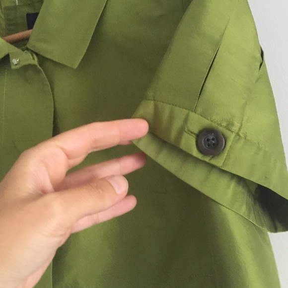 Stylish green silk blazer - Picture 2 of 4