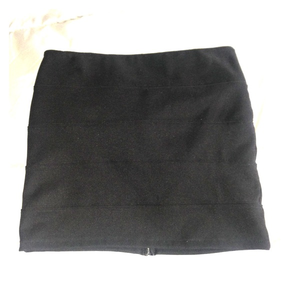 Black Zip Up mini skirt