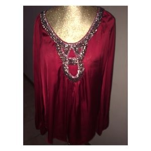Silky Bedazzled Top
