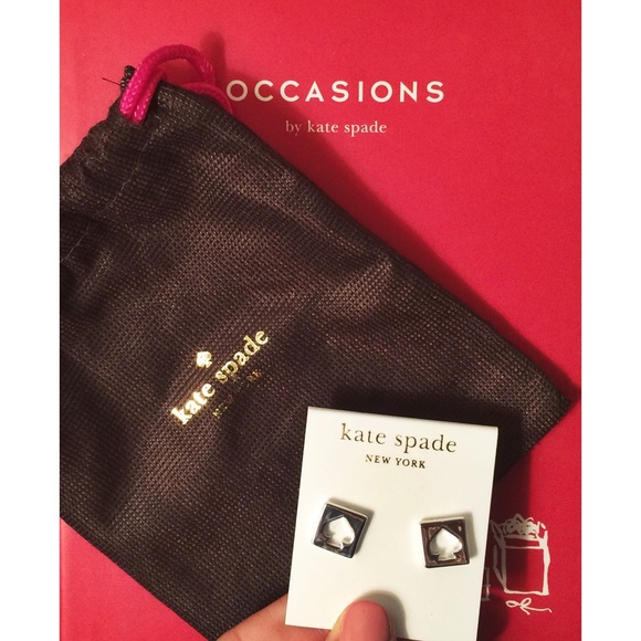 Kate Spade Silver Spade Earrings