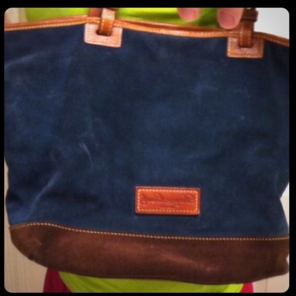 Teal and Tan Vintage Dooney & Bourke