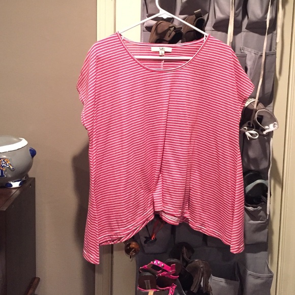 pink and white striped tshirt - Picture 1 of 2
