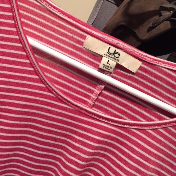 pink and white striped tshirt - Picture 2 of 2