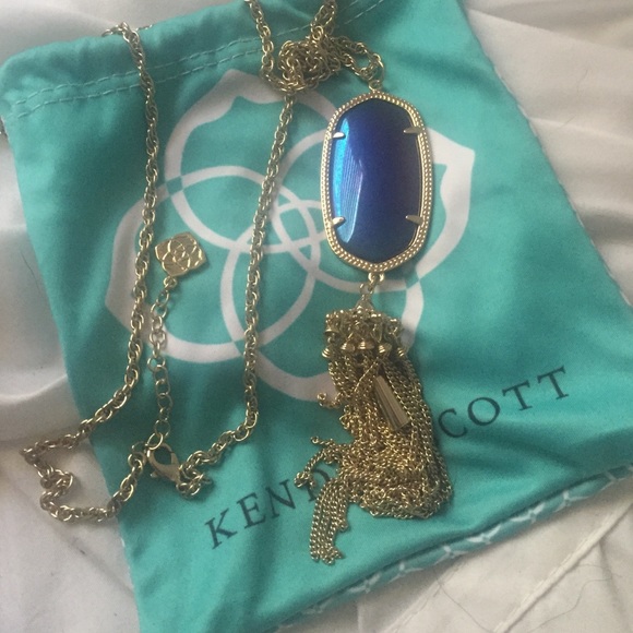 Kendra Scott Rayne Necklace in black iridescent