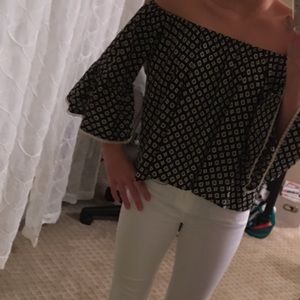 Francesca's black and white tube top