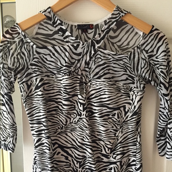 Nice animal print g by guess shirt
