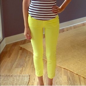 ON HOLD-- J. Crew yellow toothpick 27 tall jeans