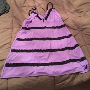Sexy purple lingerie night gown