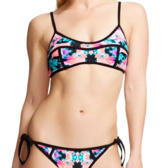 Xhilaration Other - Multi Tie Dye Print Bralette Bikini Top
