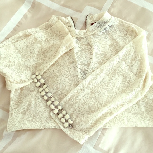 Kardashian Kollection Tops - Sheer Lace Top