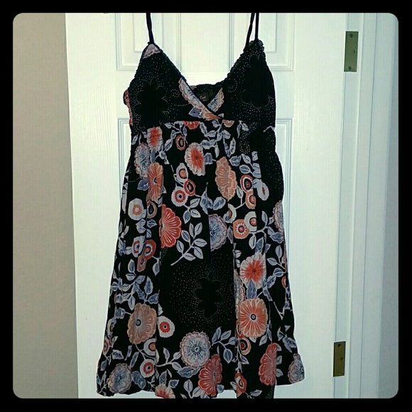 Floral spaghetti strap sun dress