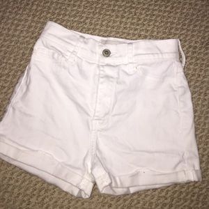 White high waisted shorts