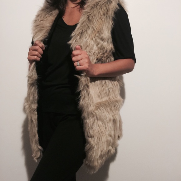 Brown fur vest