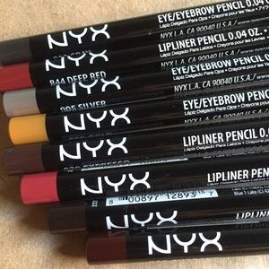 NYX Lipliner & Eyeliner Makeup Bundle New!!