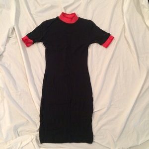 Two toned knee length dress