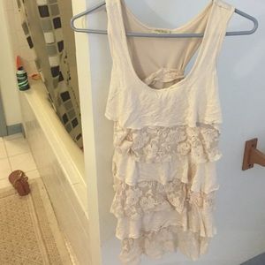 Light pink ruffle shirt