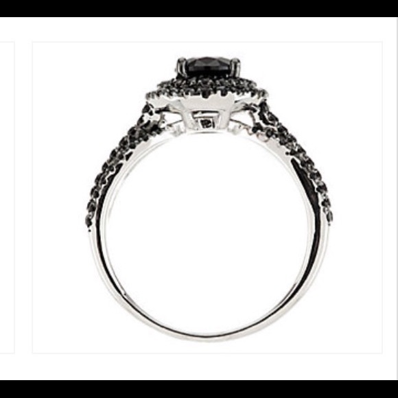 Black Spinel, 925 SS Ring, 8 - Picture 2 of 3