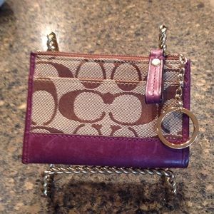 Coach Mini Wallet and Key Chain