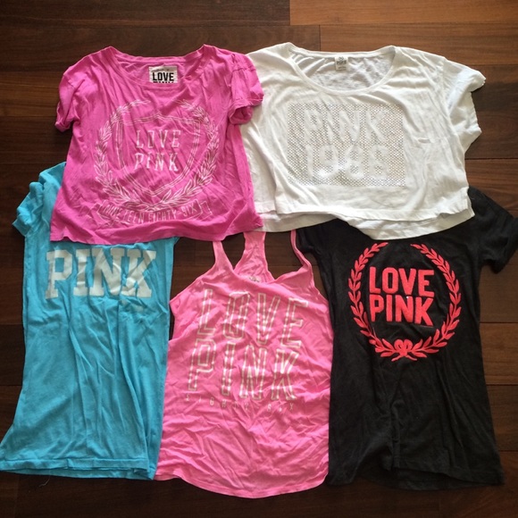 PINK Victoria's Secret Tees & Tank - Picture 1 of 4
