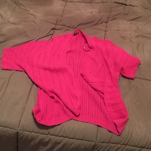 Pink longer shrug/sweater