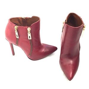 SCHUTZ leather heeled booties