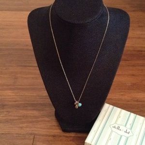 Stella & Dot gold delicate charm necklace