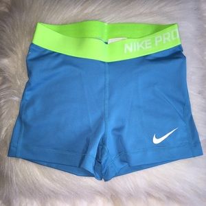 Nike Pro Dri-Fit Blue & Yellow Spandex