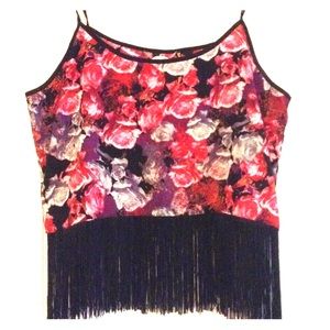 Floral Fringe Crop Top